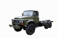 Old EQ2100E6D off-road special road transport vehicle chassis_six-wheel drive 245 tip 140 truck_6×6DFclassic 190 horsepower long-head cargo military vehicle