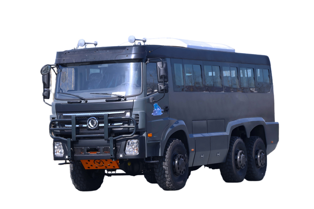 25+2-seater desert tourist transport vehicle Weichai 340 horsepower_DF Off-road special chassis modified mining commuting village access_6*6 classic 25Y customized 18/20/23/25/27/28/30/35 rural bus China-Brazil forest fire transport Bus
