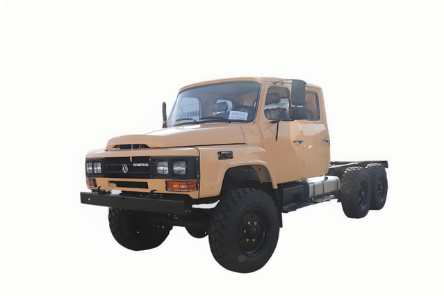 EQ2082 double row pointed nose off-road truck chassis_customized 6*6 six-wheel drive long nose off-road chassis_DF170 horsepower modified chassis for export