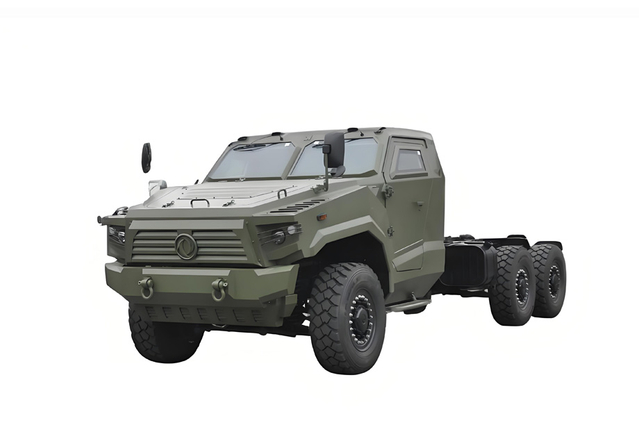 EQ5096MCTSS protective chassis_six-wheel drive category II extended wheelbase DF chassis quotation_6×6 protective armored vehicle sales