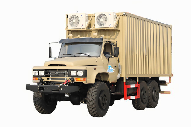 DFEQ2100E6D off-road special modified corrugated board van_six-wheel drive 245 pointed 140 outdoor mobile office vehicle_6×6 classic 190 horsepower mobile shelter vehicle/wild camper van