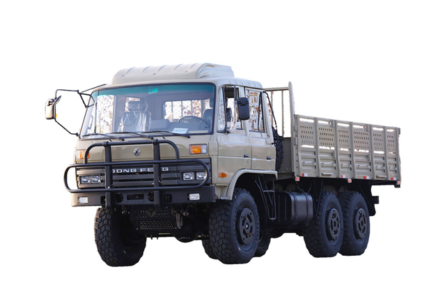 Sales price 190/210 horsepower EQ2102N double-row off-road special truck with overhead air conditioning_Six-wheel drive 246 flat head 153 Lasha earthwork transport truck manufacturer_6×6DF classic military vehicle cargo vehicle configuration