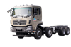 Weichai 375/Yuchai 420/Cummins 500 HP 8×4 flatbed transport truck chassis manufacturer_15/20/25/30/35/40/50/60 tons four-axle vegetable, fruit, cattle, sheep and pig truck customization_Four front and eight rear DF excavator platform quotation