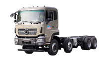 Weichai 375/Yuchai 420/Cummins 500 HP 8×4 flatbed transport truck chassis manufacturer_15/20/25/30/35/40/50/60 tons four-axle vegetable, fruit, cattle, sheep and pig truck customization_Four front and eight rear DF excavator platform quotation