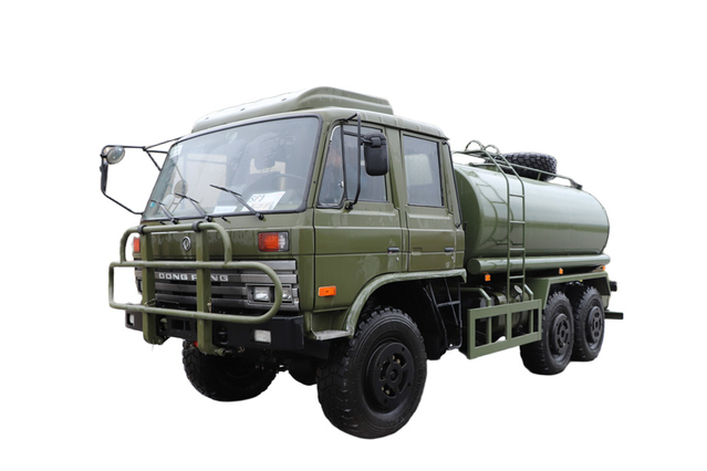 Sales price of 190/210 horsepower EQ2102N double row off-road special water irrigation truck with overhead air conditioning_Six-wheel drive 246 flat head 153 forest firefighting wild water supply road dust reduction drought relief mining area sprinkler transport truck manufacturer_6×6DF classic military vehicle cargo vehicle configuration