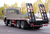 Weichai 375/Yuchai 420/Cummins 500 horsepower 8×4 flatbed transport truck manufacturer_15/20/25/30/35/40/50/60 tons four-axle vegetable, fruit, cattle, sheep and pig truck customization_Four front and eight rear DF excavator plate truck quotation