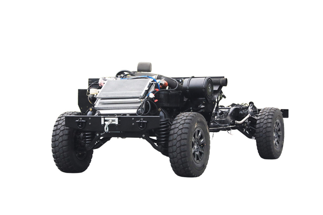 Right-hand drive Allison automatic 200 horsepower 6/8/10/12/14/ton Category III chassis DF EQ2063 off-road modified cargo/fastback van sales phone number_M50 four-wheel drive all-terrain inspection vehicle Warrior special vehicle configuration quotation_4*4 high mobility Warrior license plate inspection vehicle civilian version maintenance support vehicle platform manufacturer price