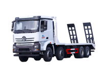 500 horsepower 8×4 flatbed excavator transport truck manufacturer_15/20/25/30/35/40/50/60 ton four-bridge road rescue truck customization_Four front and eight rear DF vehicle rescue truck quotation