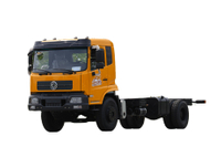 DF 4×2 Yuchai 260 HP hydraulic tailgate transport truck chassis manufacturer_Cummins/Weichai/Sinotruk 4×4 off-road special vehicle chassis modification 10/15/20 tons export quotation_Two rear axles with twin tires for pulling cattle and sheep, vegetable and grain cargo loading configuration