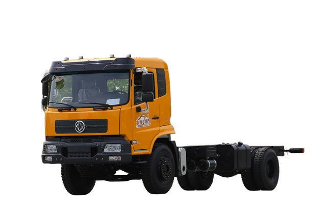 DF 4×2 Yuchai 260 HP hydraulic tailgate transport truck chassis manufacturer_Cummins/Weichai/Sinotruk 4×4 off-road special vehicle chassis modification 10/15/20 tons export quotation_Two rear axles with twin tires for pulling cattle and sheep, vegetable and grain cargo loading configuration